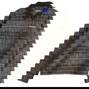 Awake NY Plaid Flannel Zip Overshirt, Size Large