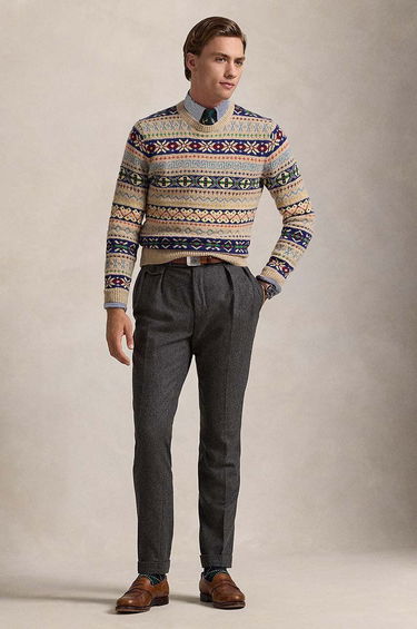 Sveter Polo by Ralph Lauren Polo Ralph Lauren Fair Isle Wool Sweater Béžová | 710949291, 2