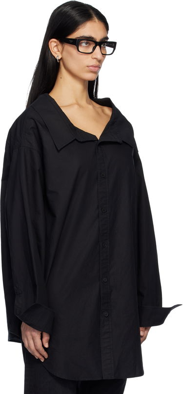 Košeľa Balenciaga Off Shoulder Long Shirt Čierna | 809072 TNM60, 1
