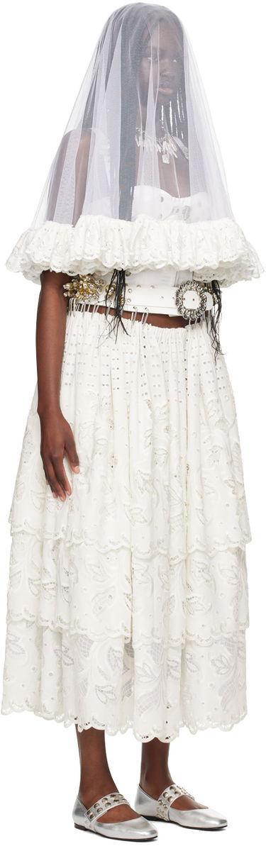 Šaty Chopova Lowena Chopova Lowena Beaded Carabiner Maxi Dress Biela | W6326, 1