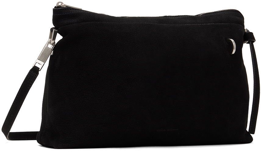 Taška cez rameno Rick Owens Rick Owens Adri Suede Shoulder Bag Čierna | RA01D0427 LCK, 1