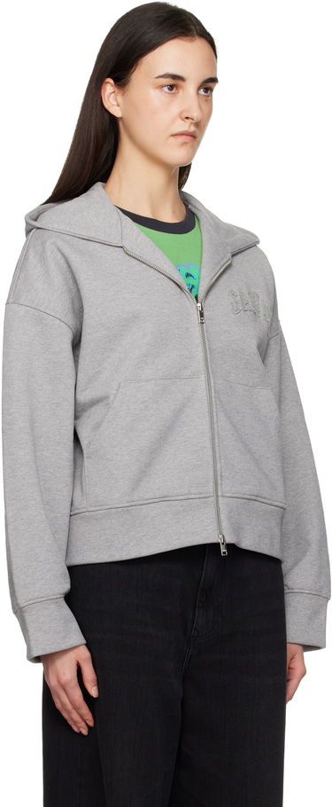 Mikina GANNI Two-way Zip Hoodie Šedá | T4328, 1