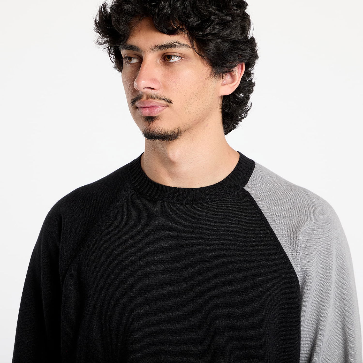 Sveter Y-3 Y-3 Logo Knit Crew Sweatshirt Šedá | JX7331, 1