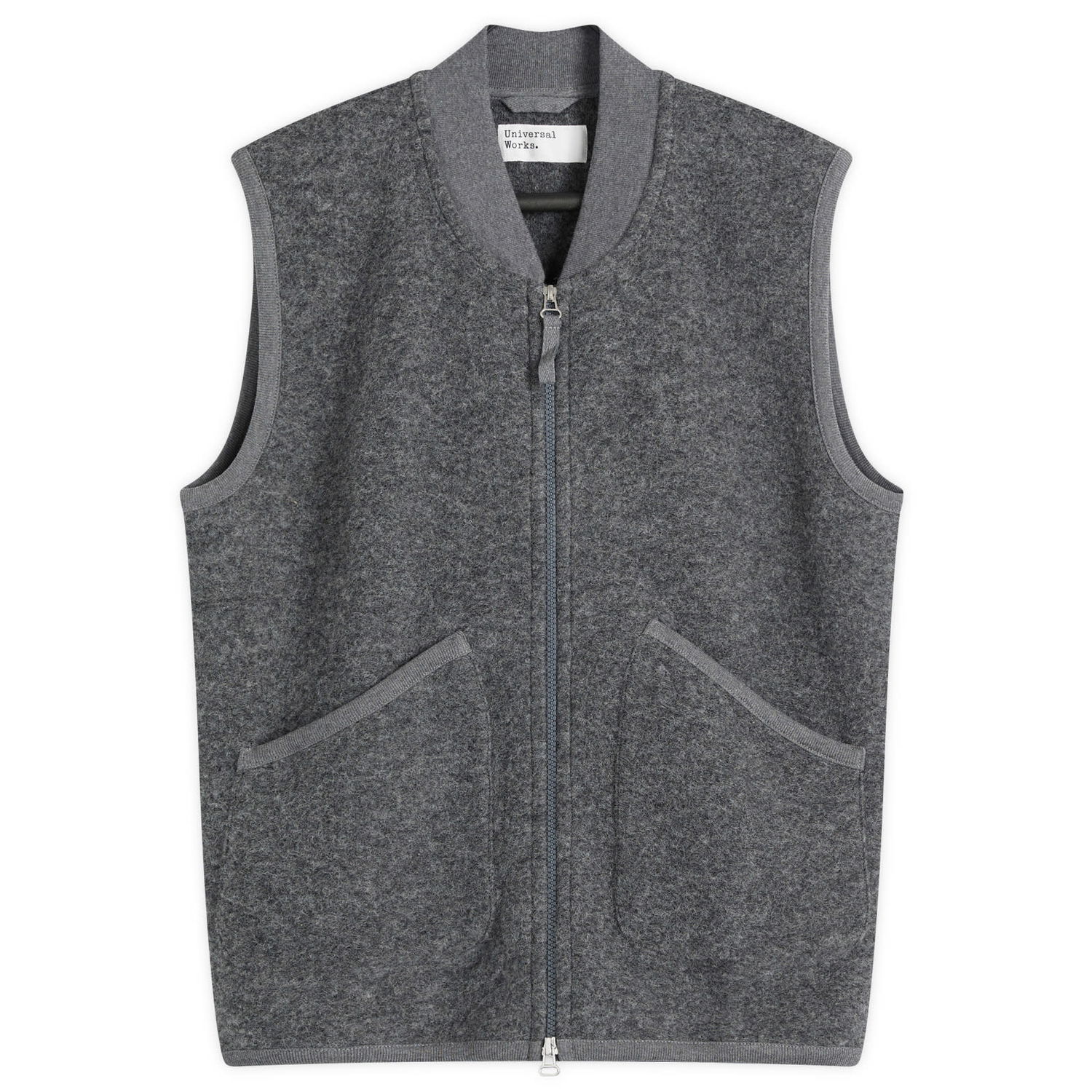 Vesta Universal Works Wool Fleece Zip Vest Šedá | 31406-GRM, 0