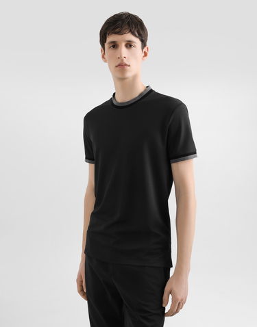 Tričko Dolce & Gabbana Dolce & Gabbana Jersey T-Shirt with Contrast Trim Čierna | G8SW4THU7VEN0000, 1