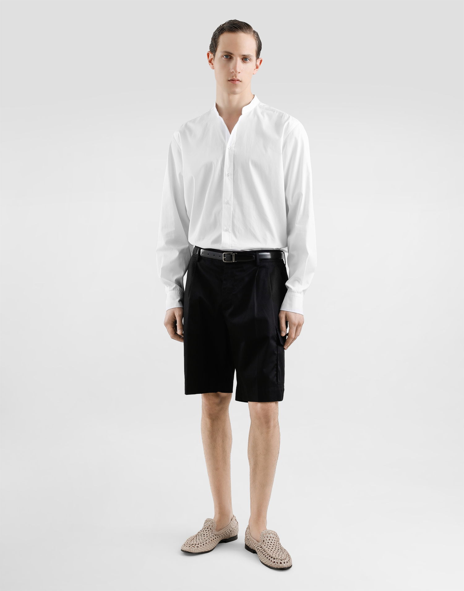 Košeľa Dolce & Gabbana Dolce & Gabbana Mandarin Collar Cotton Shirt Biela | G5HR1TFU5T9W0800, 1