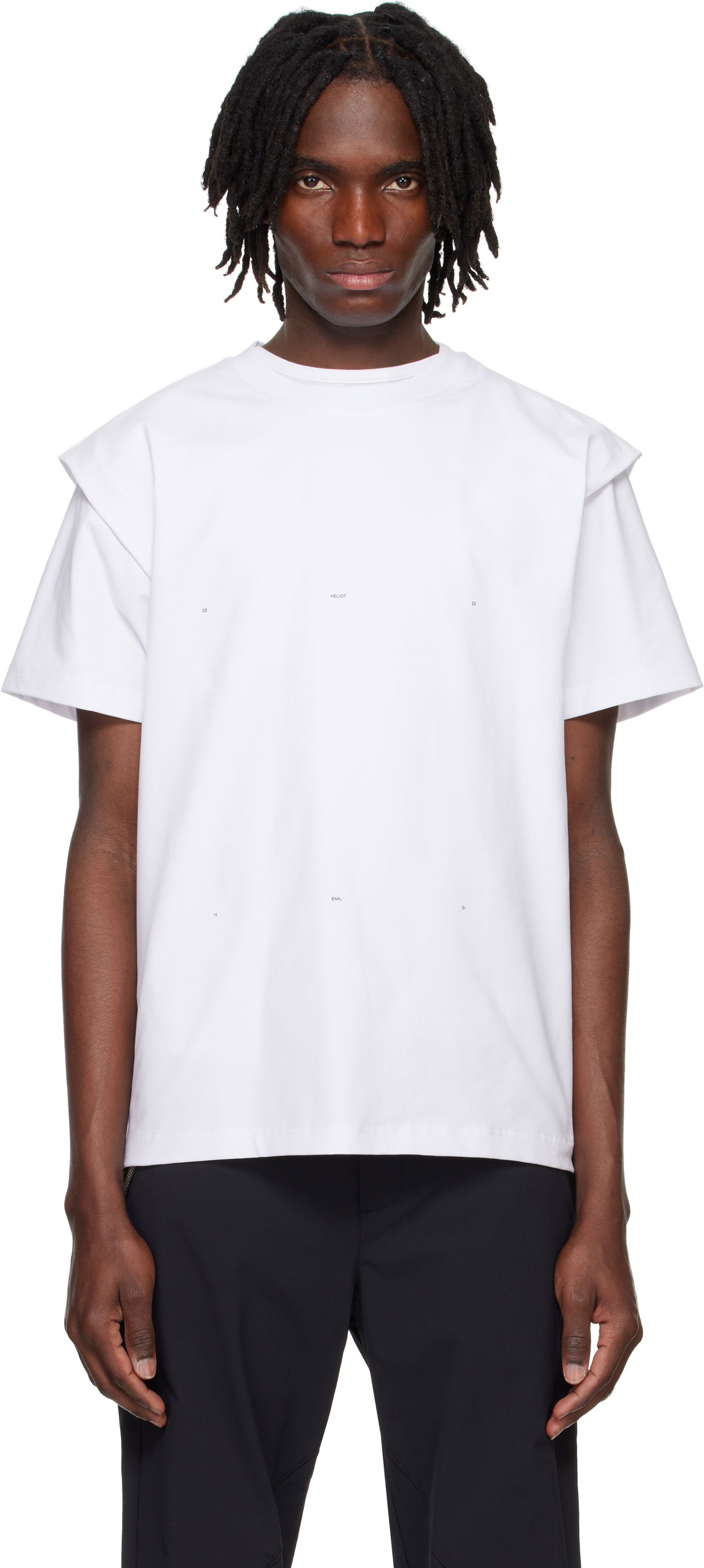 Tričko HELIOT EMIL HELIOT EMIL Outline Logo T-Shirt Biela | PRESS25_M_09_089_WHT02_CO, 0