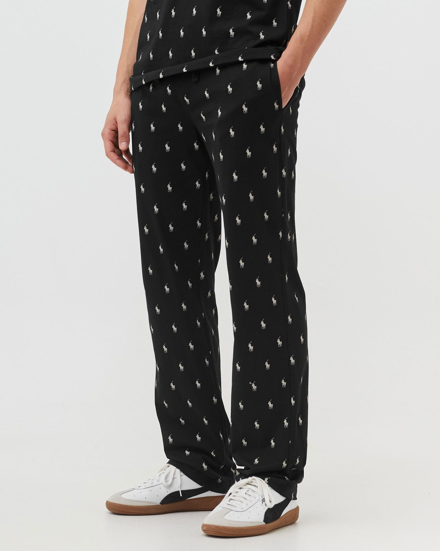 Pyžamo Polo by Ralph Lauren Ralph Lauren All-Over Pony Print Pajama Pants Čierna | 714899514006, 1