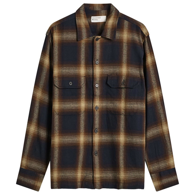 Košeľa Universal Works Universal Works Canyon Check Utility Shirt, Size Small Hnedá | 33168-NVY