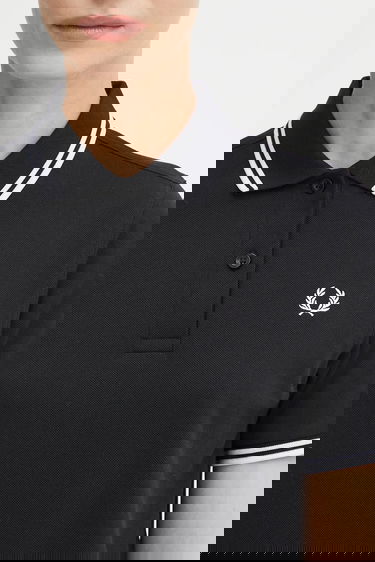 Polo tričko Fred Perry Twin Tipped Short Sleeve Polo Shirt Čierna | G3600, 3