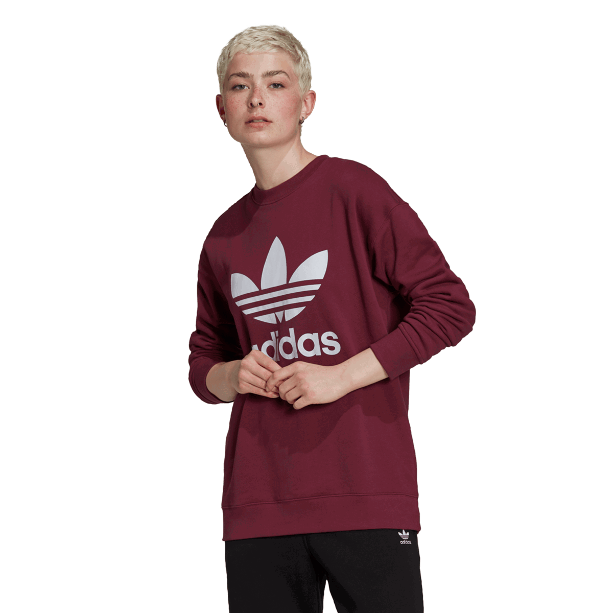 Mikina adidas Originals adidas Originals TRF Crew Sweatshirt Vínová | H33579, 0