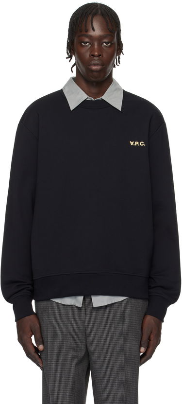 Mikina A.P.C. Boxy Sweatshirt with Logo Čierna | COHGO-H27916, 0
