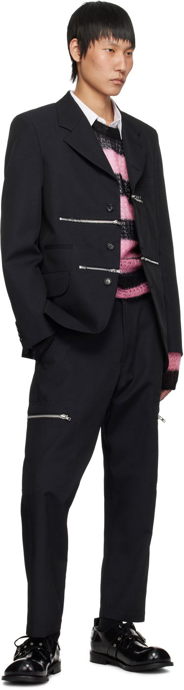 Cargo nohavice Comme des Garçons Homme Deux Irregular Pin Head Trousers Čierna | DO-P024-051, 3
