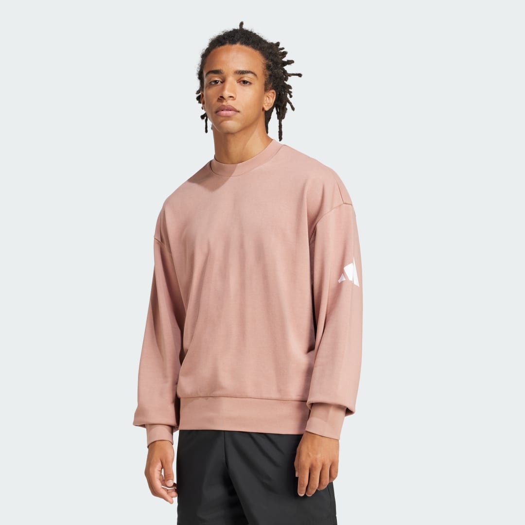 Mikina adidas Performance Loose Fit Logo Sweatshirt Ružová | JF3579, 0
