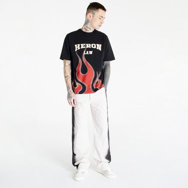 Tričko HERON PRESTON Heron Law Flames Tee Čierna | HMAA032S23JER0071025, 3