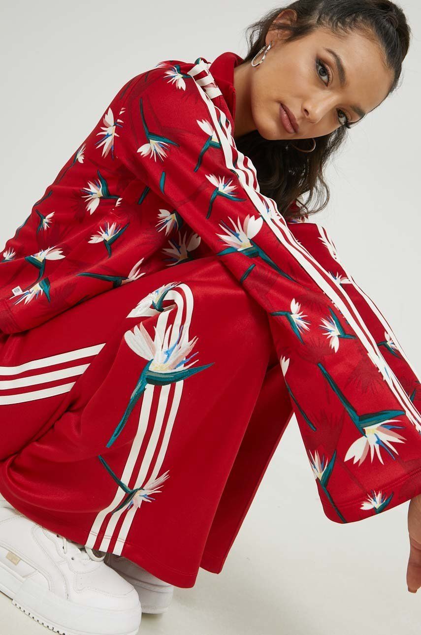 Mikina adidas Originals Thebe Magugu x Beckenbauer Jacket Červená | HK5218, 0