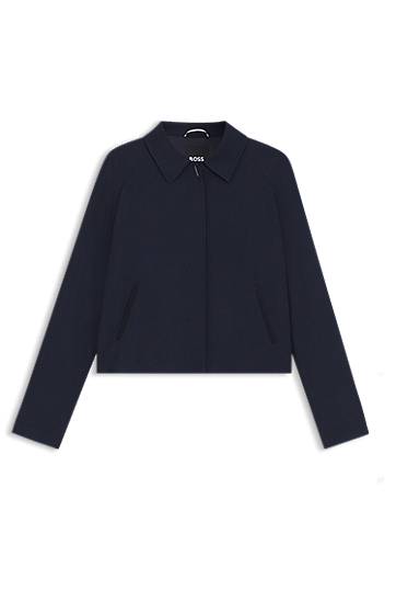 Bunda BOSS Crepe Blazer with Concealed Closure Navy | 50542011, 0
