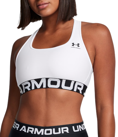 Podprsenka Under Armour UA HG Mid Branded Sports Bra Biela | 1383544-100, 0