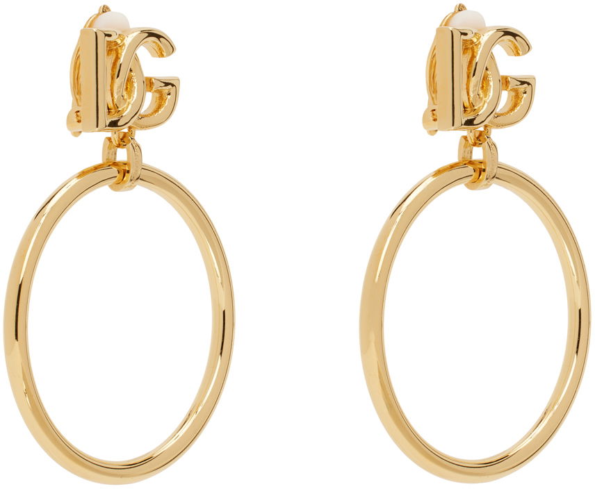 Náušnice Dolce & Gabbana Logo Hoop Earrings Metalická | WEQ6M3W1111, 1