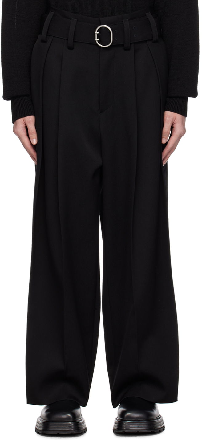 Nohavice Jil Sander Jil Sander Belted Trousers Čierna | J22KA0151_J40021