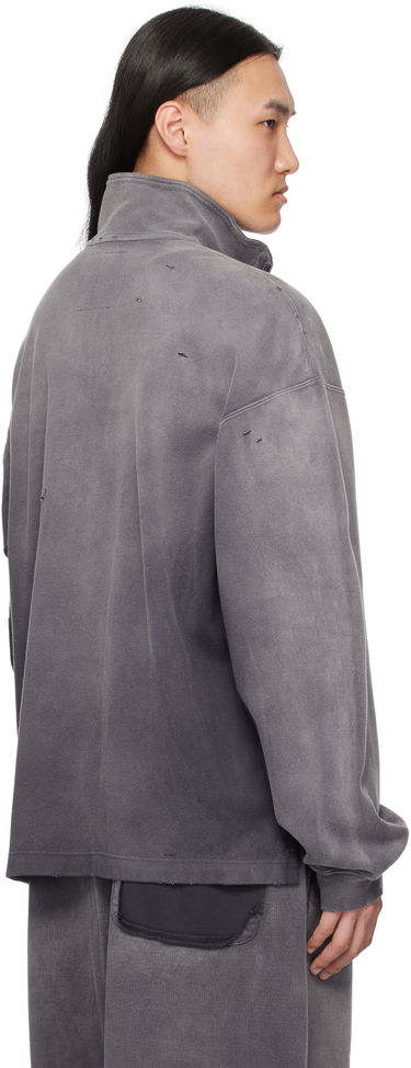 Mikina Maison MIHARA YASUHIRO Maison MIHARA YASUHIRO Sun Faded Quarter Zip-Up Sweatshirt Šedá | A14PO533, 2