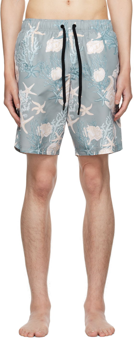 Plavky Versace Versace Barocco Sea Print Swim Shorts Šedá | 1016218_1A11347, 0