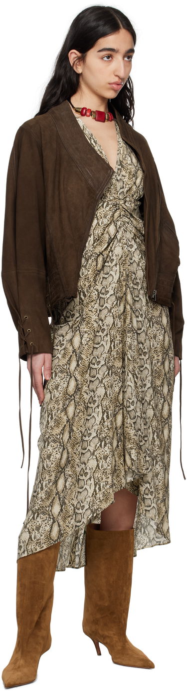 Bunda ISABEL MARANT Isabel Marant Edina Suede Jacket Hnedá | VE0511FB-C2B03I, 3