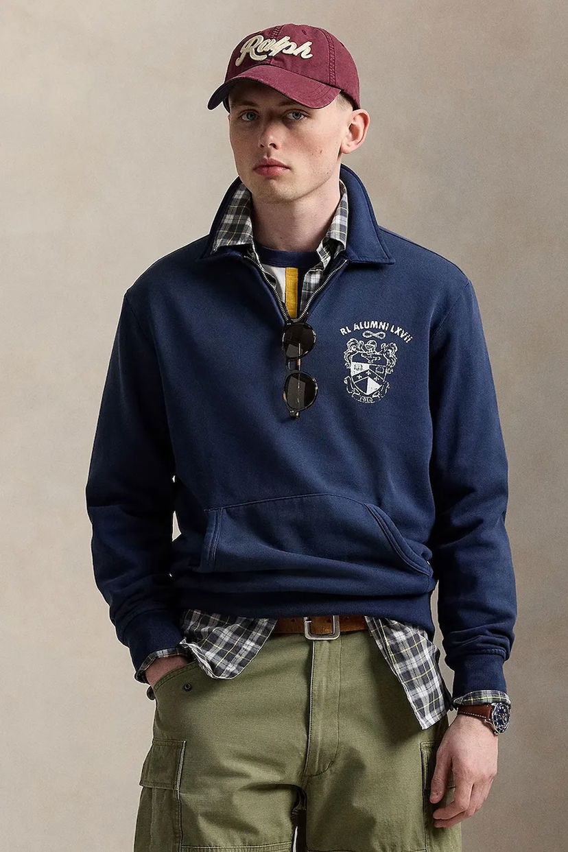 Mikina Polo by Ralph Lauren Polo Ralph Lauren Alumni LXVII Fleece Sweatshirt Navy | 710971834