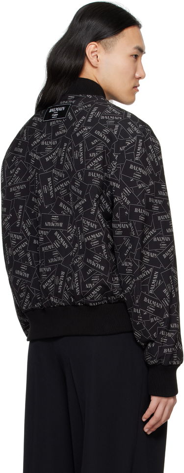 Bomber bunda Balmain Balmain Printed Label Bomber Jacket Čierna | EH1TF955VH56, 2