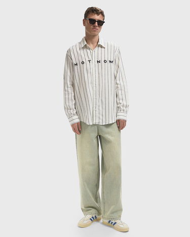 Košeľa By Parra PANGAIA Not Now Striped Shirt Biela | 53435, 1