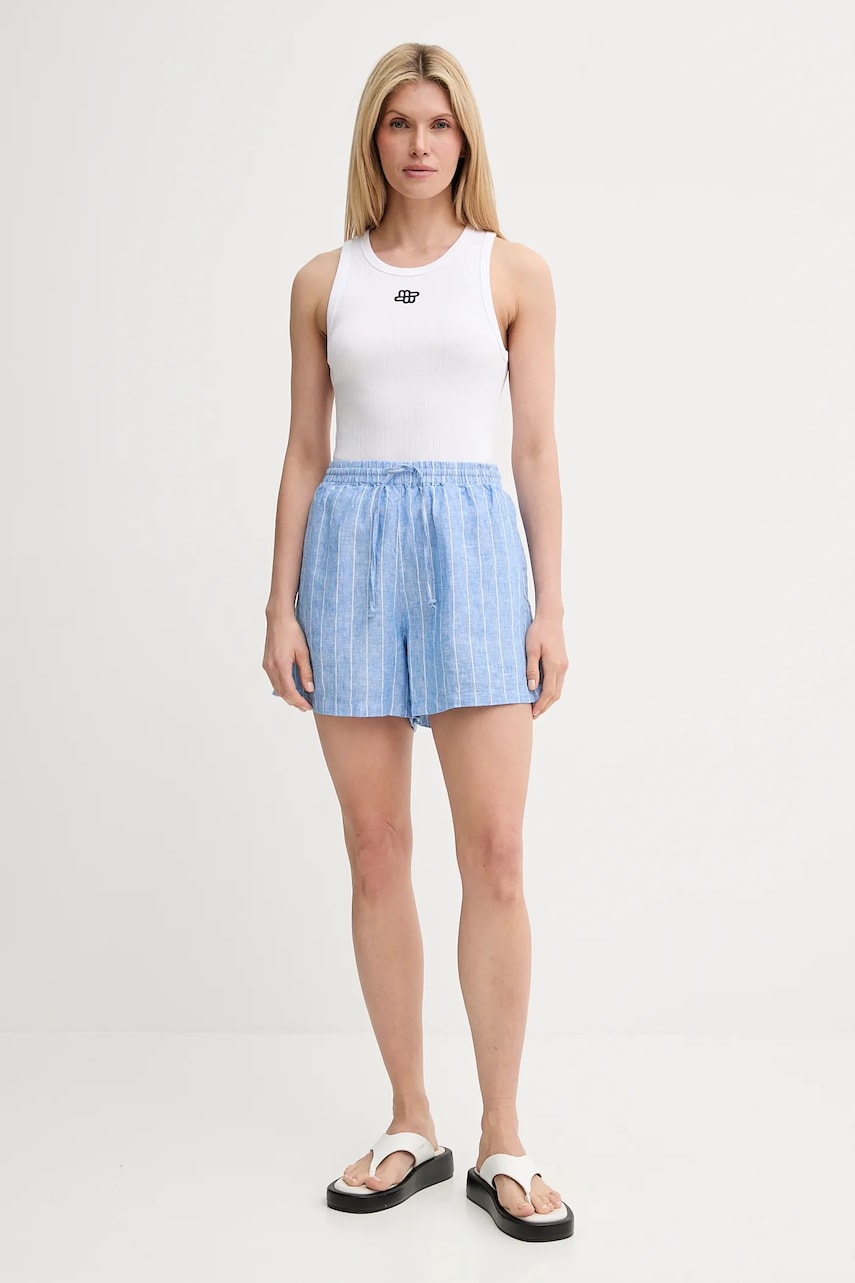 Šortky Samsoe Samsoe Samsoe Samsoe MAREN High Waist Shorts Modrá | F23900001, 1