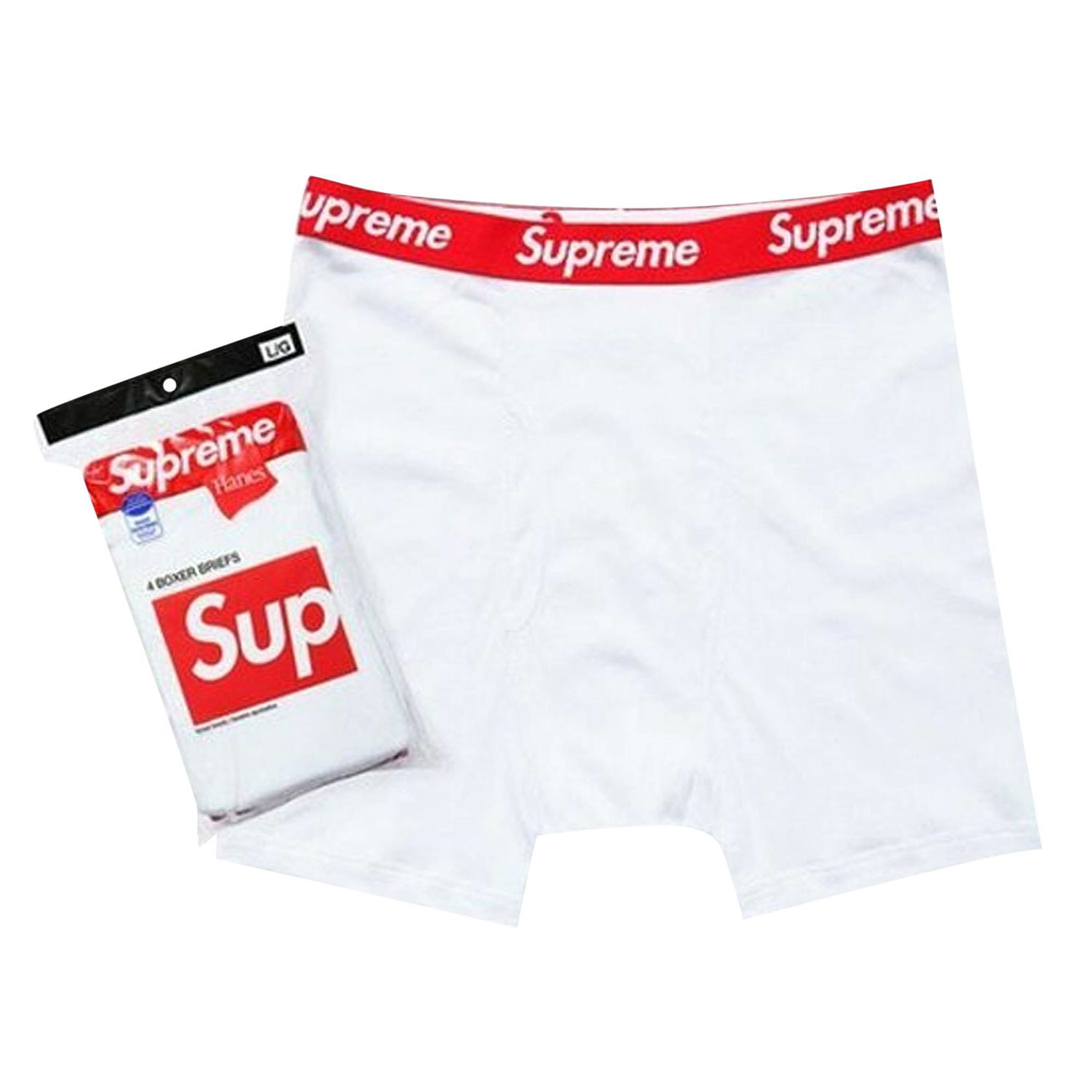 Boxerky Supreme Hanes x Supreme Boxer Briefs (4 Pack) Biela | 99HAA36 WHITE, 1