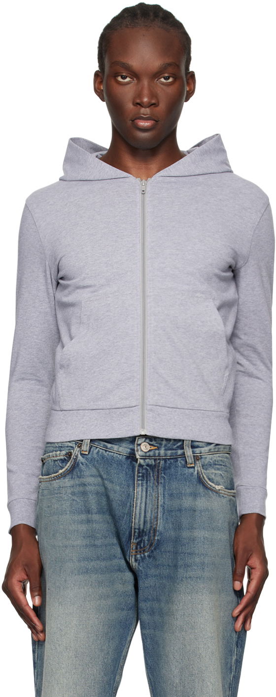 Mikina Balenciaga Gray Slim-Fit Hoodie Šedá | 787359TQVD7, 0