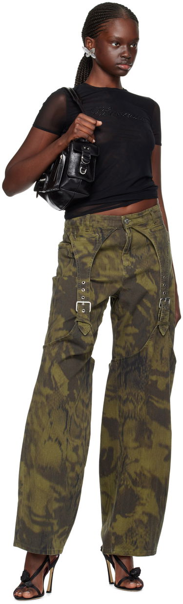Cargo nohavice Blumarine Pattern Denim Trousers Zelené | P422J133A, 3