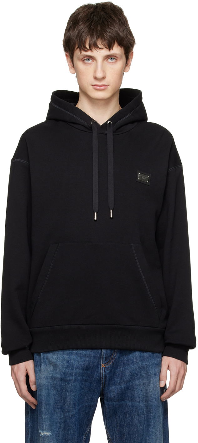 Black Plaque Hoodie