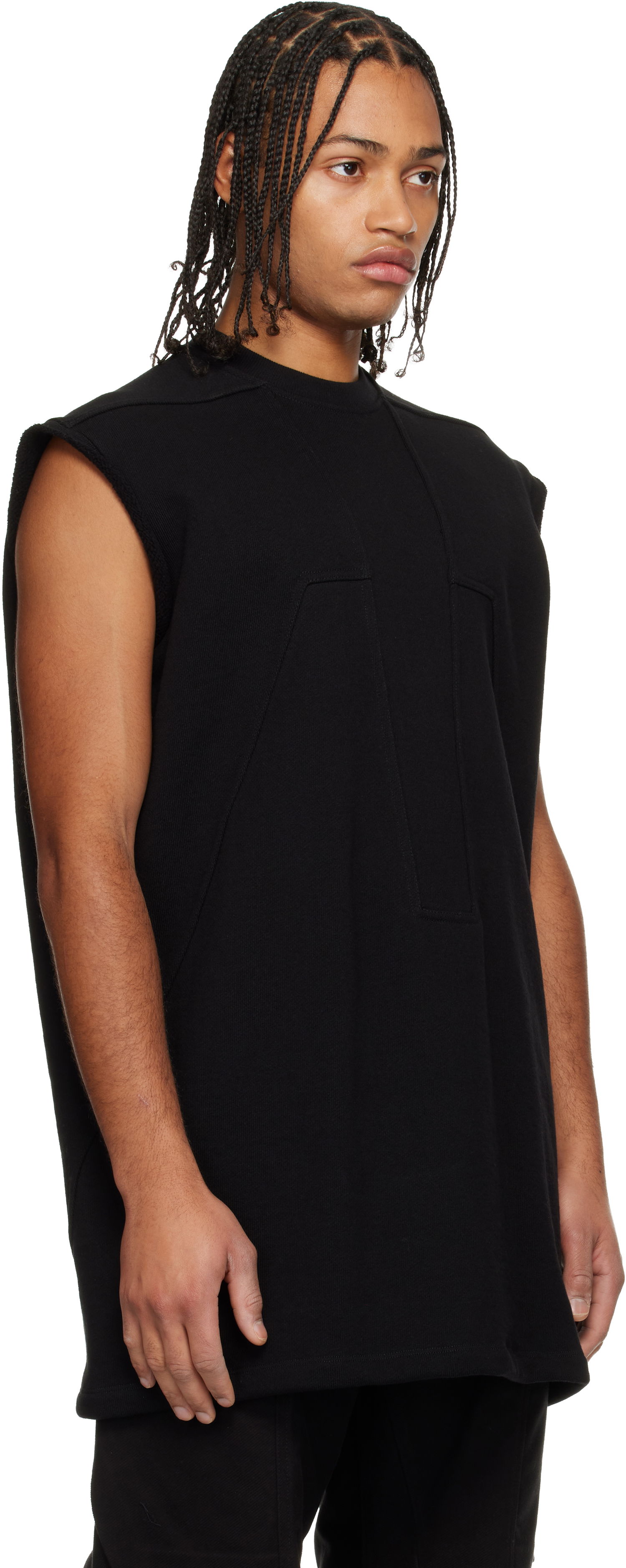 Tielko Rick Owens Rick Owens Concordians Splintered Tarp Sleeveless T-shirt Čierna | RU02E1168 JTC, 1