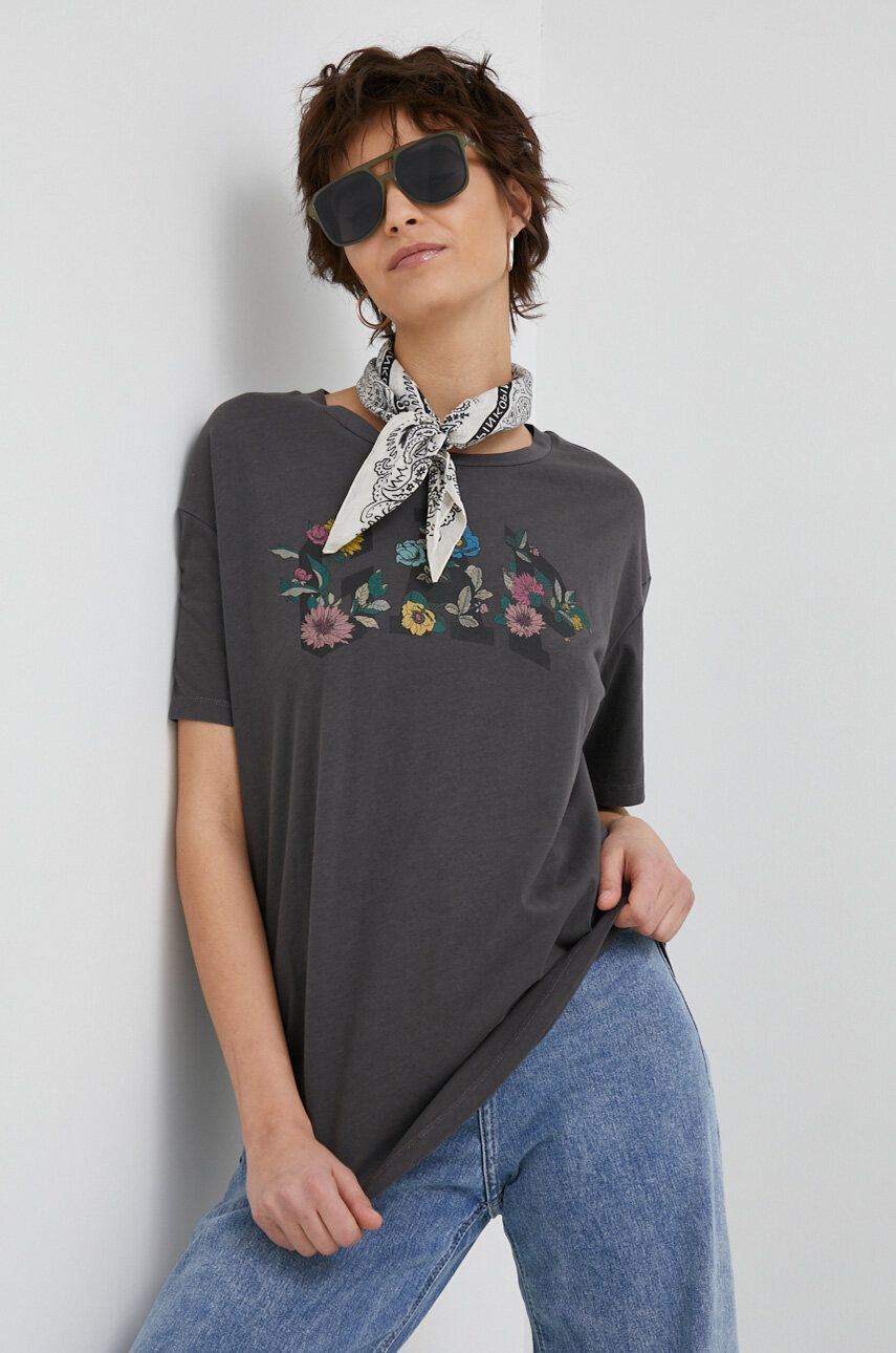 Tričko GAP GAP Floral Graphic T-Shirt Šedá | 540598.01MOONLESS, 0