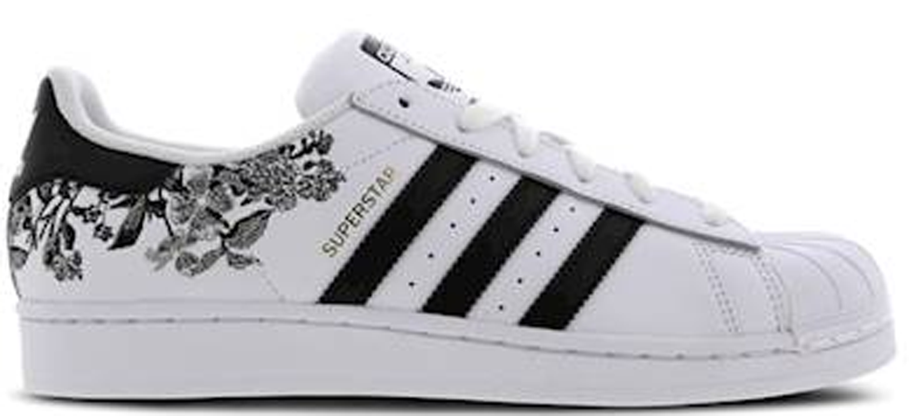 Tenisky a topánky adidas Originals Superstar Flower Embroidery White Black (Women's) Šedá | CG6407, 0