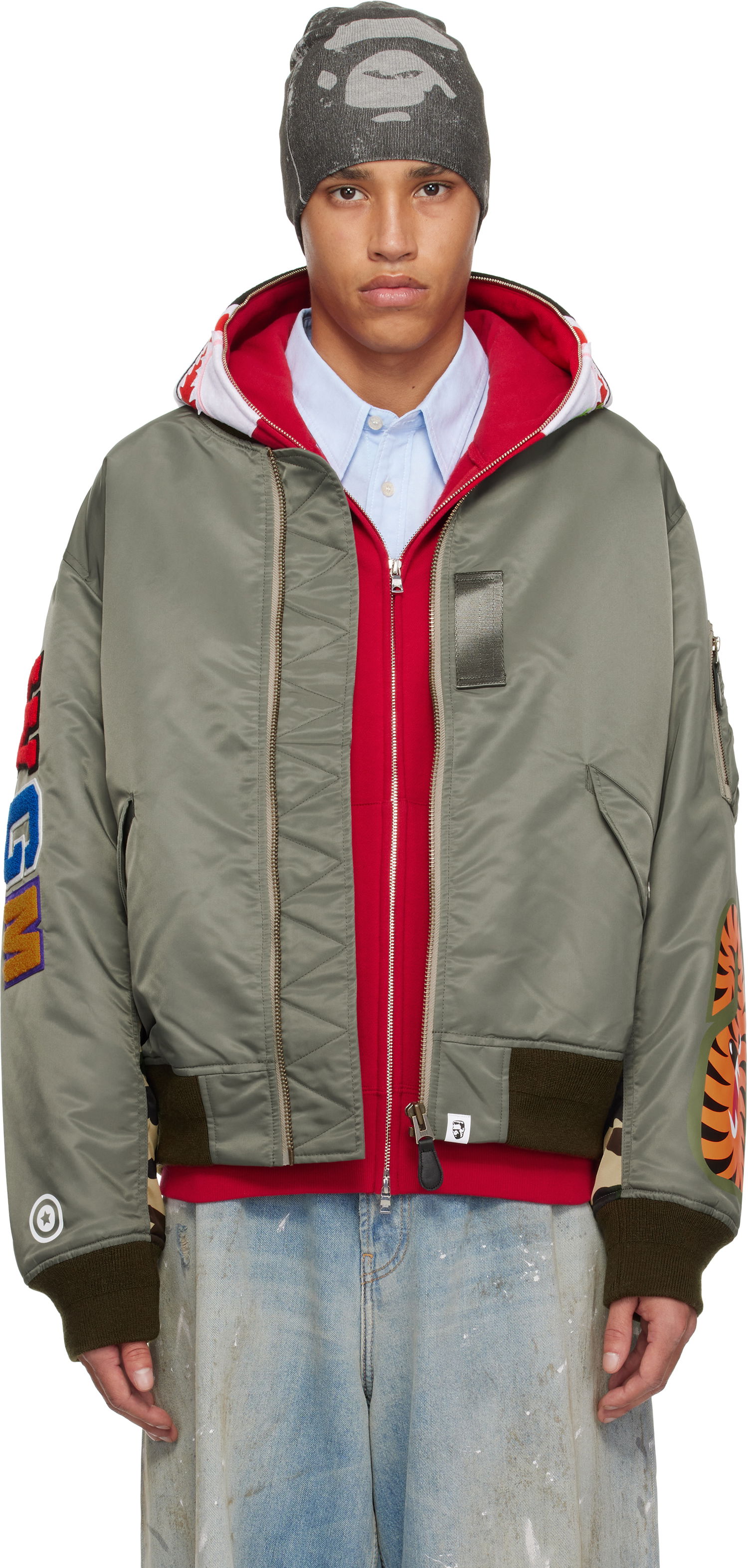 Bomber bunda BAPE BAPE Shark MA-1 Bomber Jacket Zelené | 001HJK701003M, 0