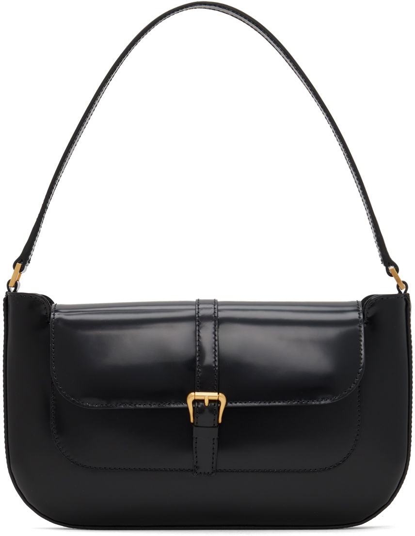 Taška cez rameno BY FAR Miranda Black Leather Shoulder Bag Čierna | 19PFMDASBLWMED, 0