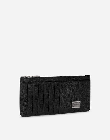 Peňaženka Dolce & Gabbana Calfskin Vertical Card Holder With Logo Tag Onesize Čierna | BP2172AG21980999, 1