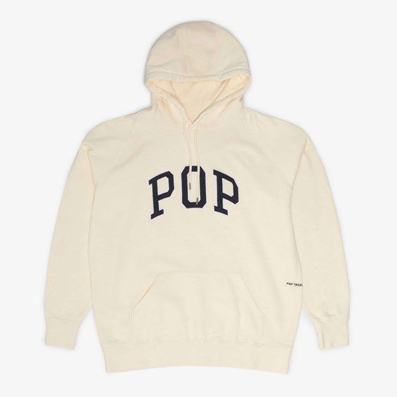 Mikina Pop Trading Company Arch Hooded Sweat Béžová | POPSS23-01-006, 0