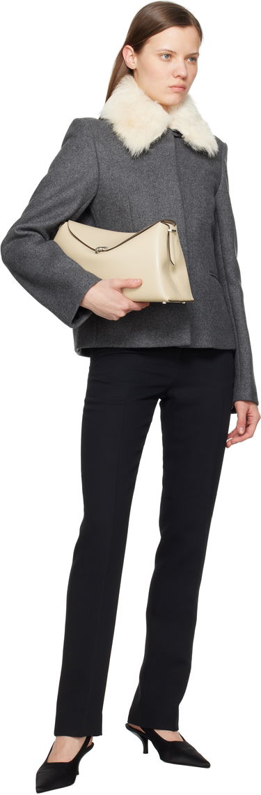 Taška cez rameno TOTEME Toteme T-Lock Leather Clutch Béžová | 234-WAL950-LE0025, 3
