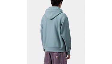 Mikina Carhartt WIP American Script Hooded Sweatshirt Tyrkysová | I028279_33E_XX, 4