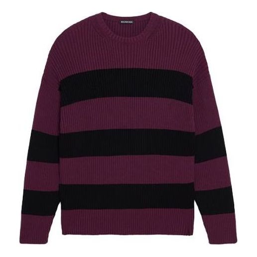 Sveter Balenciaga Knit Border Sweater Fialová | 608760T31621087