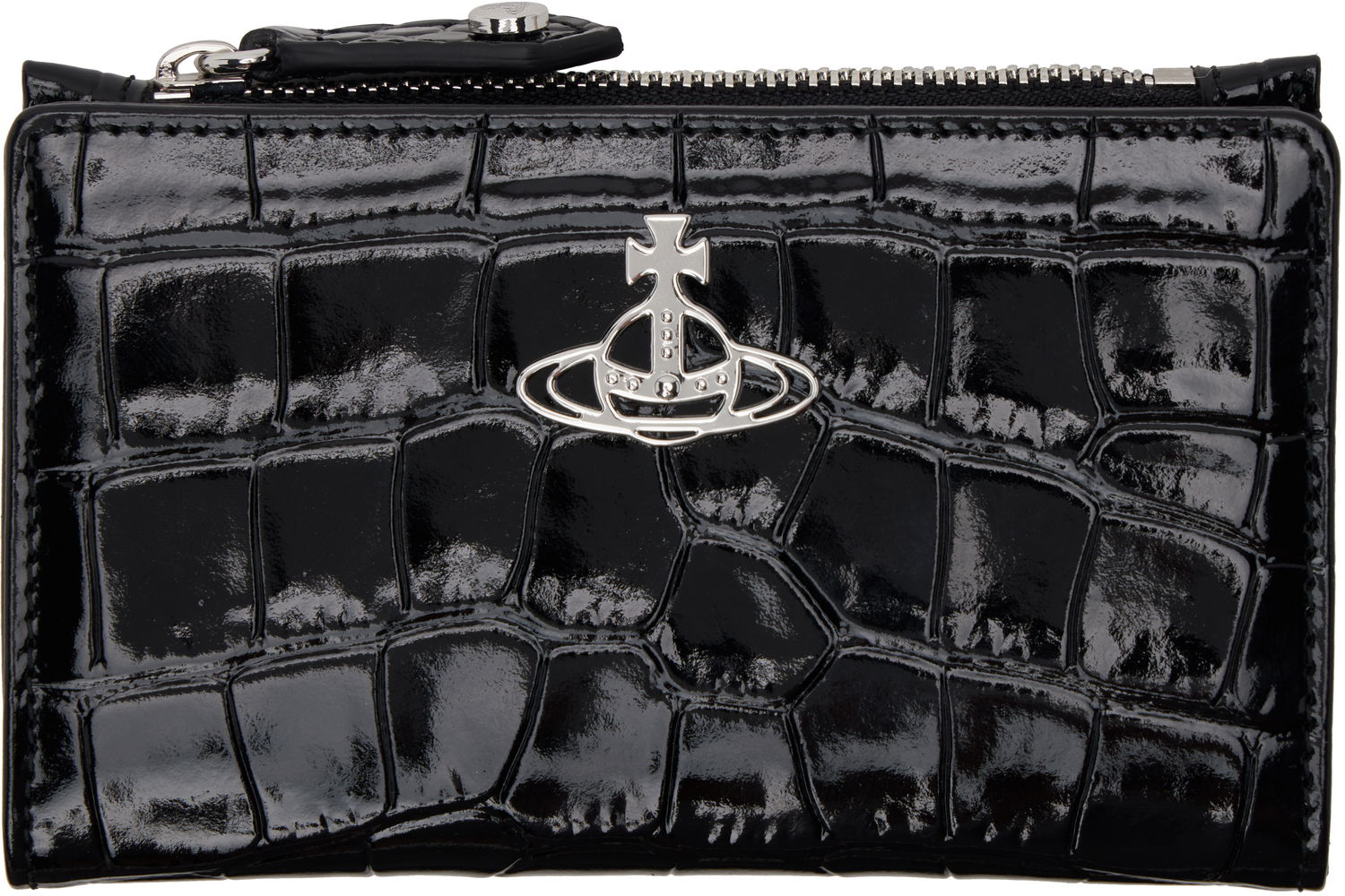 Peňaženka Vivienne Westwood Vivienne Westwood Slim Crocodile Card Holder Čierna | 54020002W-L0098-, 0
