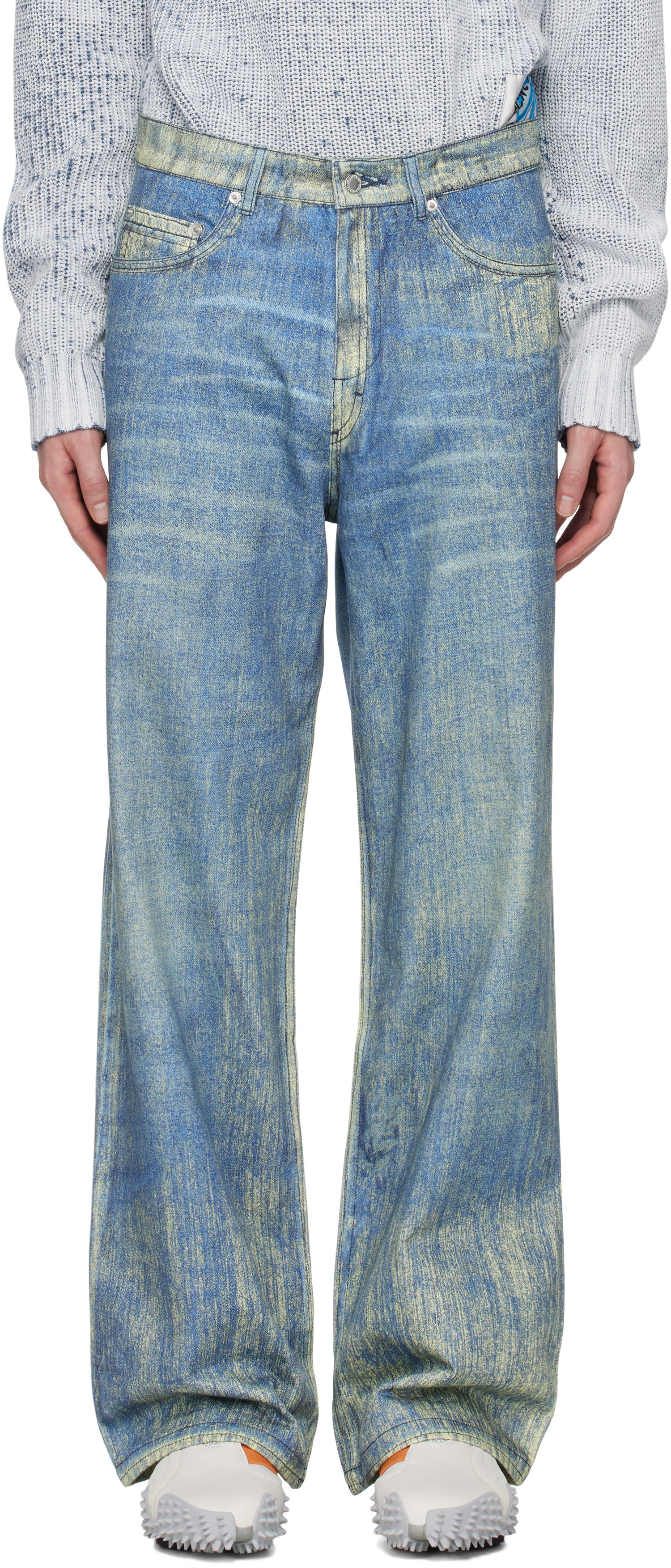 Džínsy Camper Camperlab Paint Print Jeans Modrá | AU00022-002, 0