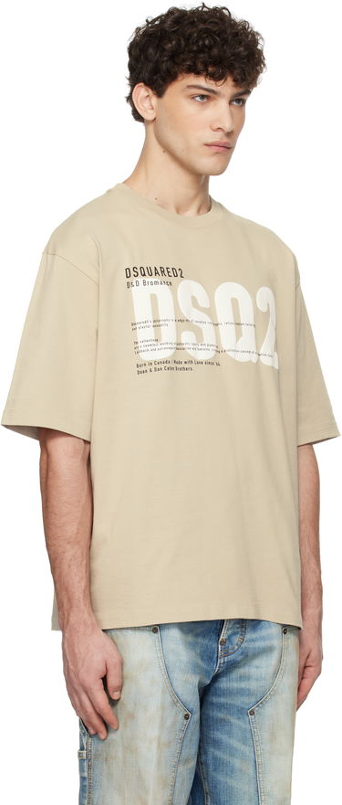 Tričko DSQUARED2 Loose Fit 'DSQ2' T-Shirt Béžová | S74GD1412_D20033, 1