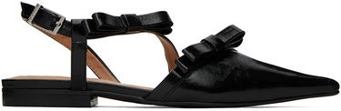 Starostlivosť o obuv GANNI GANNI Multi Bow Pointy Cut-Out Ballerina Flats Čierna | S2436, 0