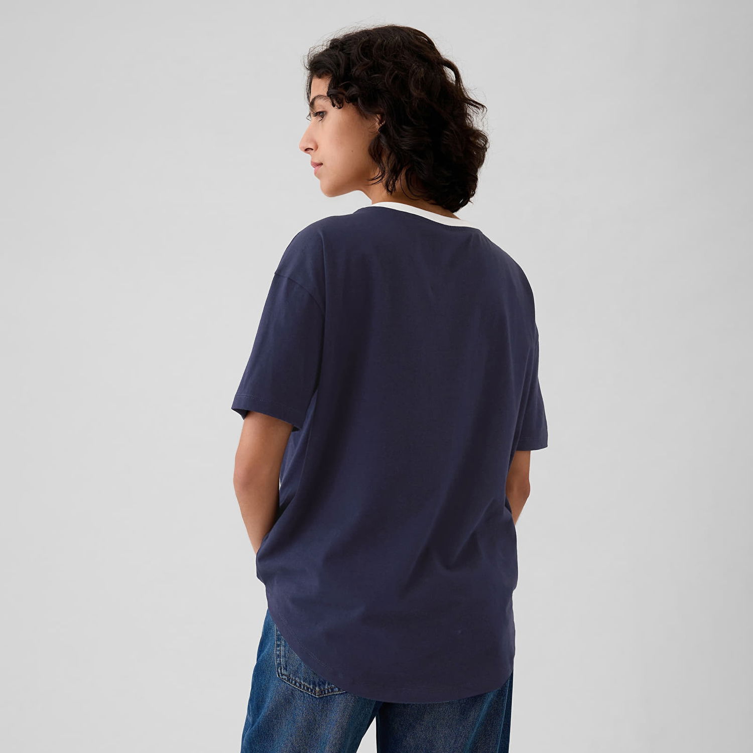 Tričko GAP T-shirt Shortsleeve Logo Tee Navy Uniform M Čierna | 500012-02, 1